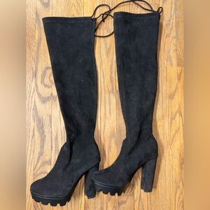 Black Over-the-Knee Women's Boots
